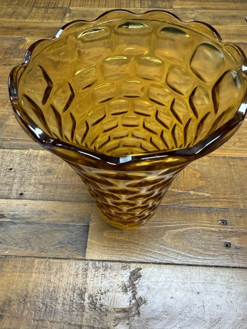 Vintage 1960's Federal Glass Colonial Yorktown Amber Gold 8